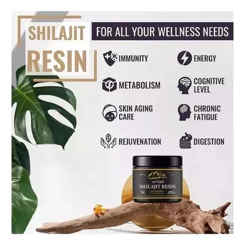 100% Certificado Shilajit Resina 100% Puro Para Energia Y Vitalidad 100GR